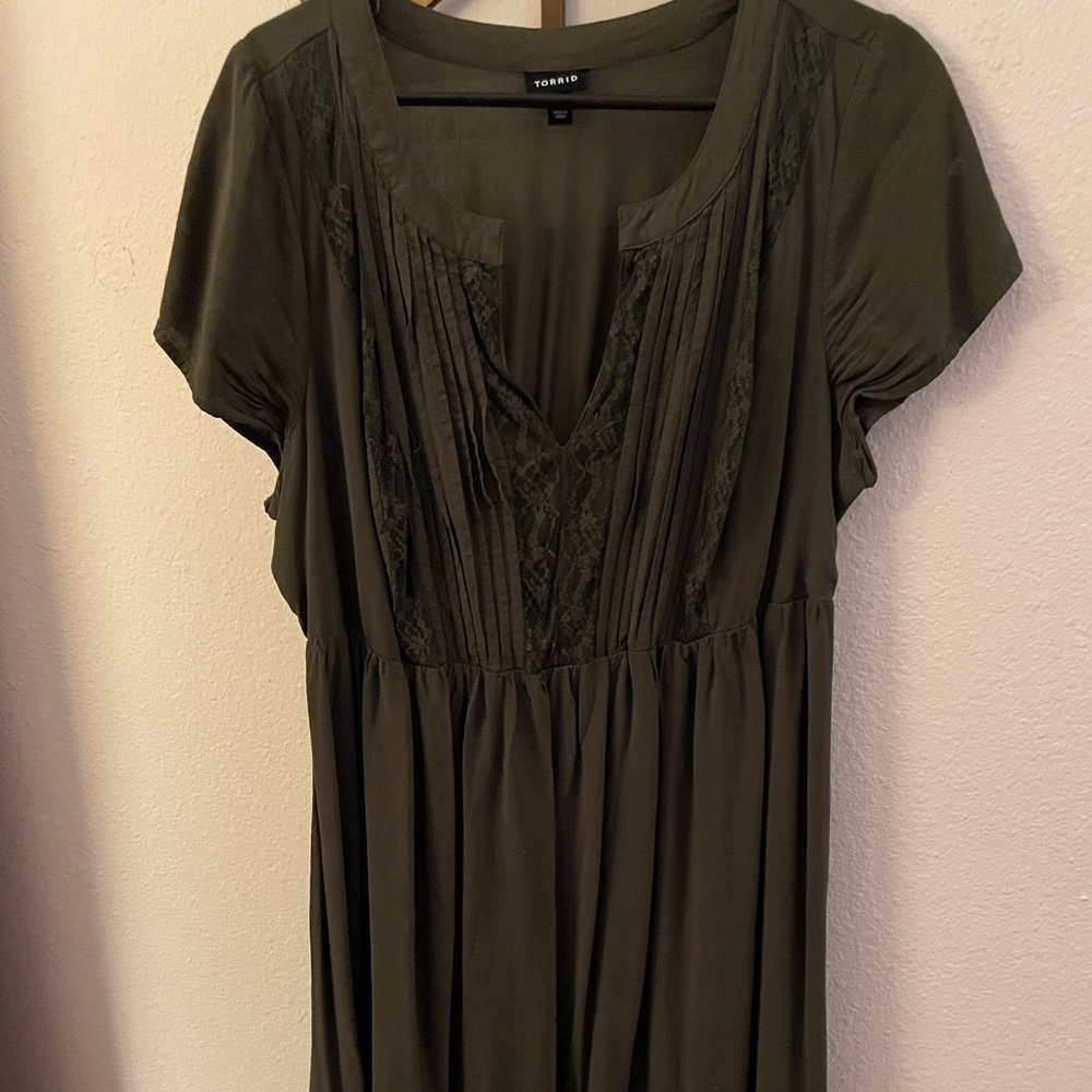 Olive green Torrid dress